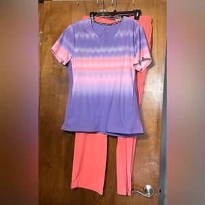 Koi scrubs top and pants set, size M